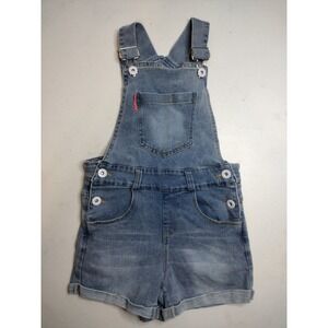Kidscool‎ Space Kids Denim Shortalls Light Wash Bib Overalls Size 120 US 6/7